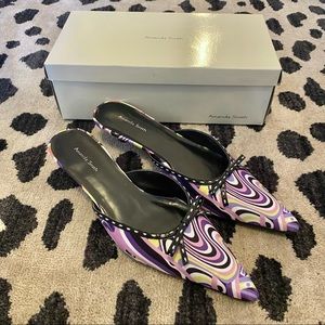 Gently Worn Size 9.5 Amanda Smith Kitten Heels in “Margarita” 🍹